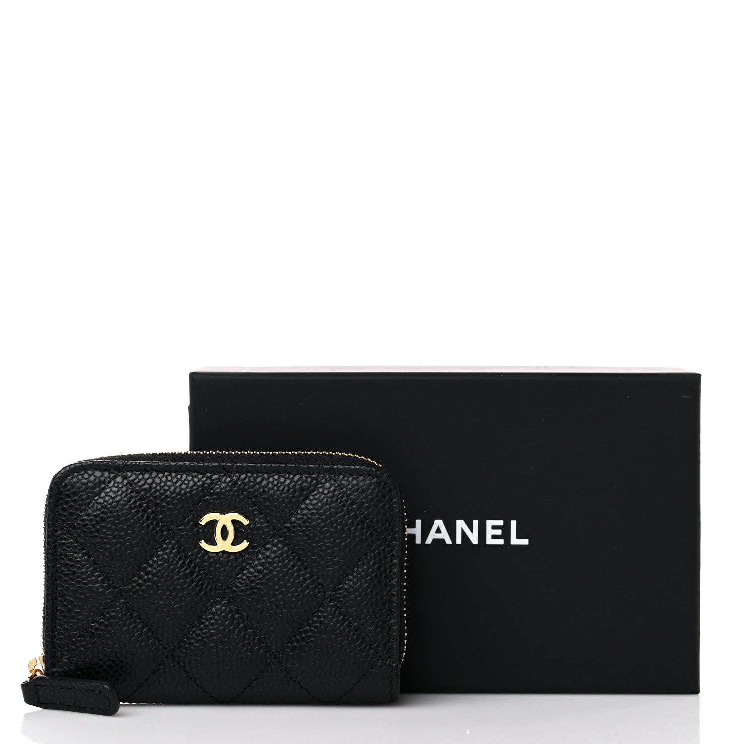 Chanel Caviar Quilted Zip Coin Purse Black 8 of 8