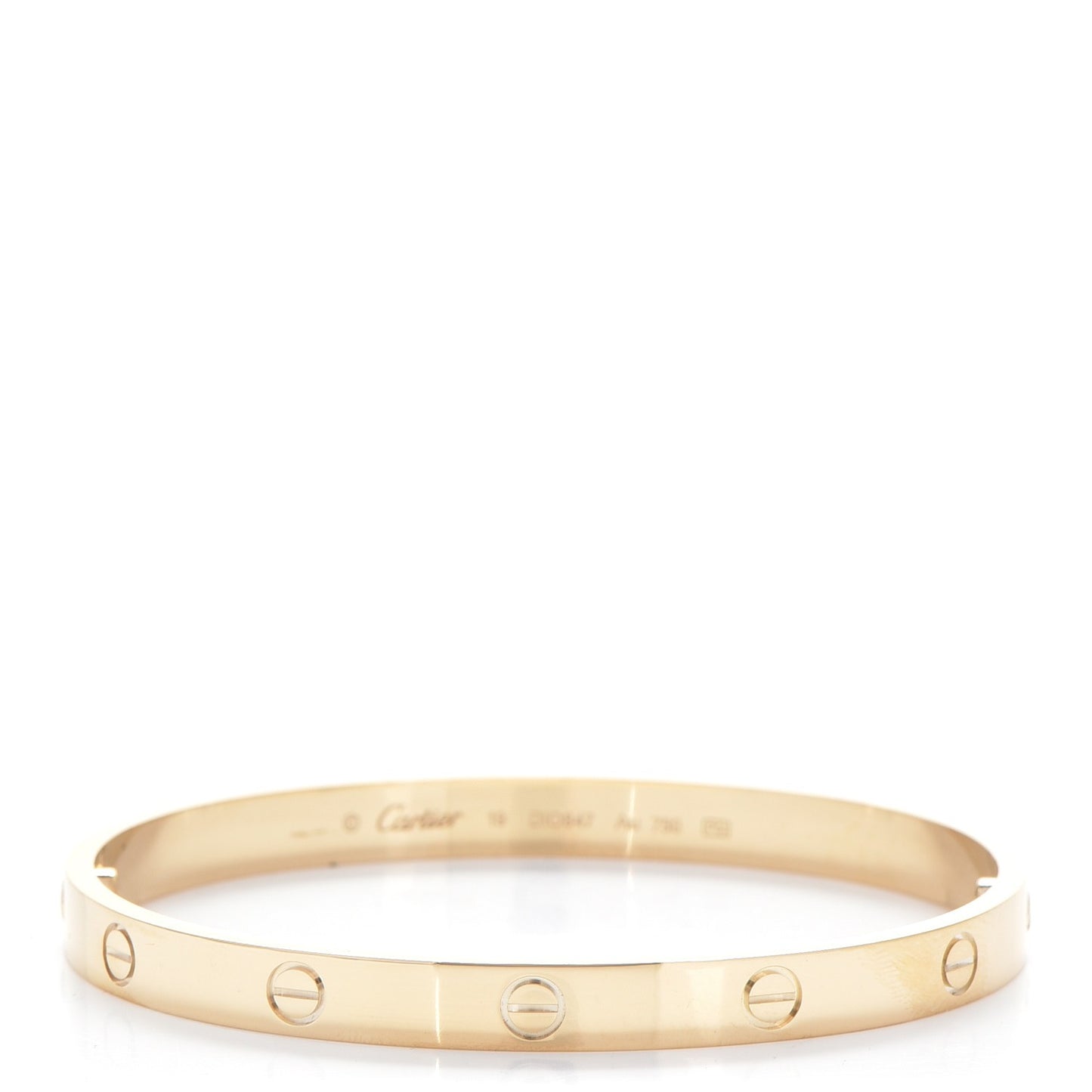 18K Yellow Gold LOVE Bracelet 19
