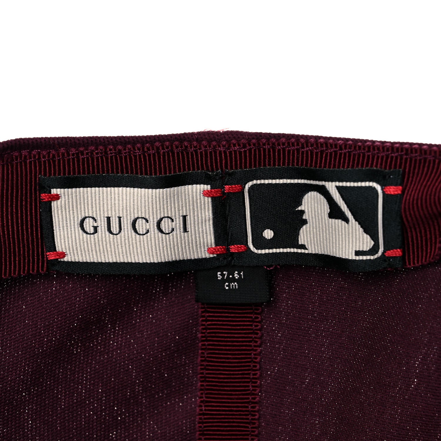 Gucci X MLB Cotton NY Yankees Baseball Hat 57-61 Lacquer 10 of 10