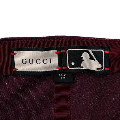 Gucci X MLB Cotton NY Yankees Baseball Hat 57-61 Lacquer 10 of 10
