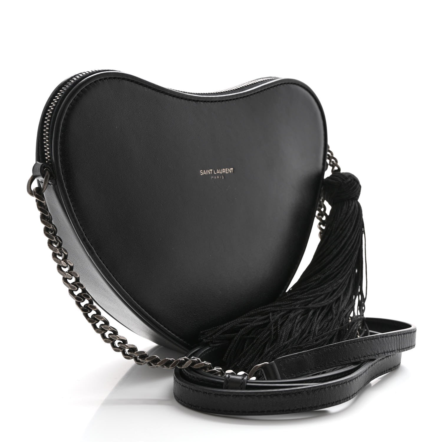 Saint Laurent Calfskin Small Monogram Love Shoulder Bag Black 3 of 10