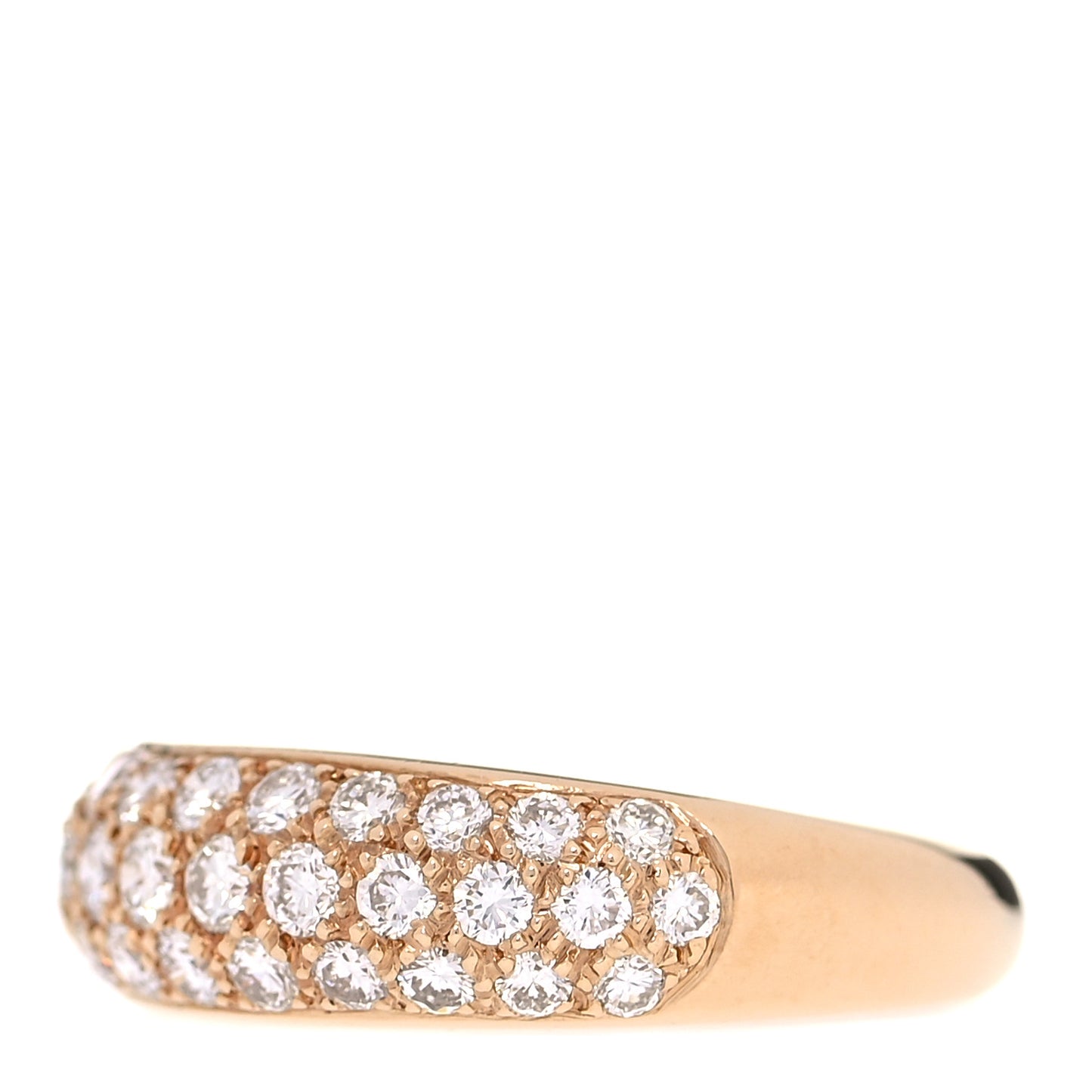 18K Yellow Gold Diamond 6mm Etincelle de Cartier Band Ring 48 4.5