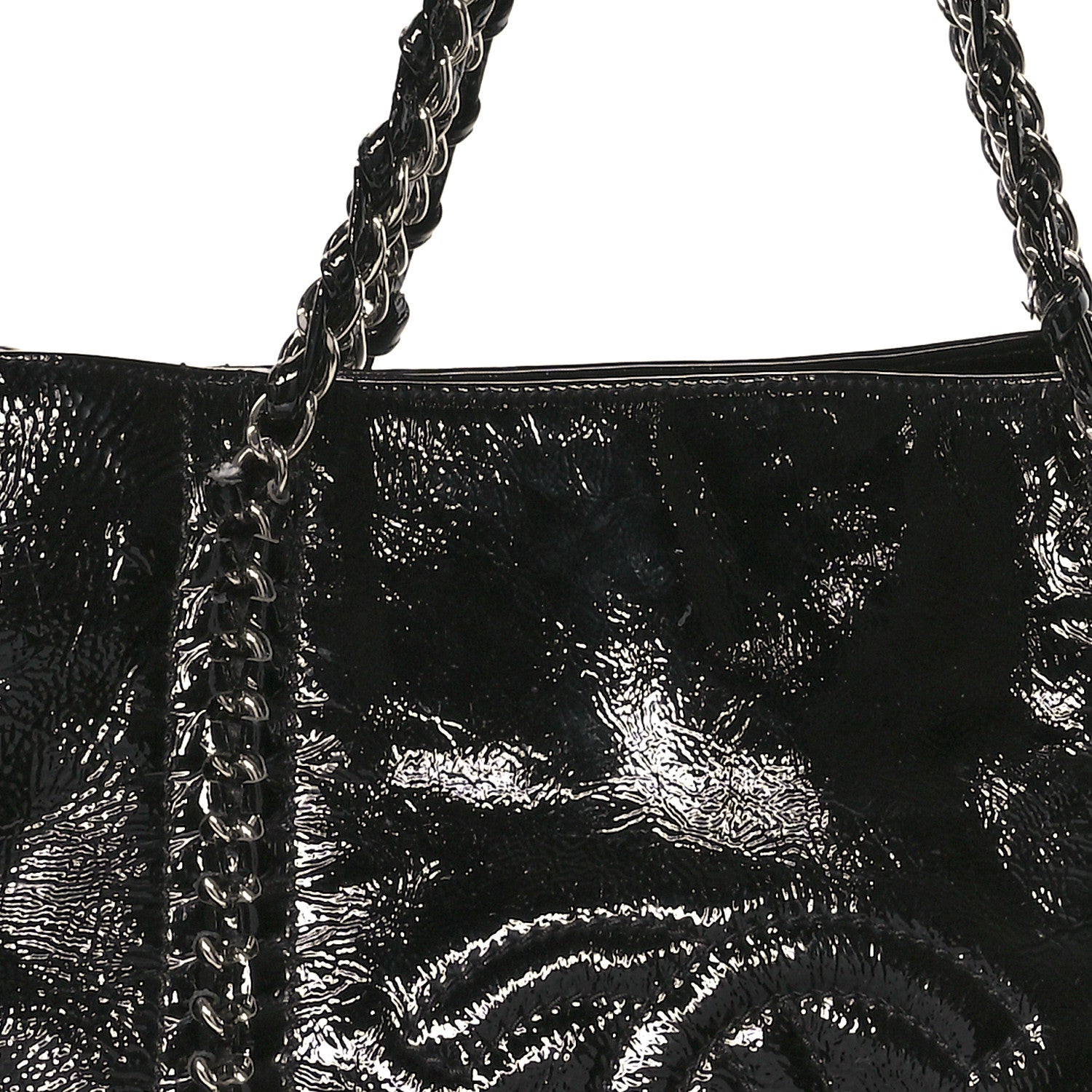 Chanel Patent Calfskin Large Luxe Ligne Tote Black 8 of 13