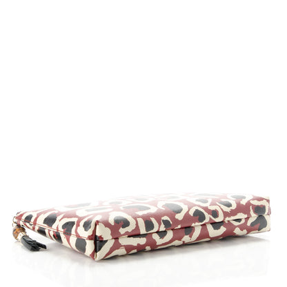 Gucci Patent Leopard Printed Large Pouch Red 4 of 7
