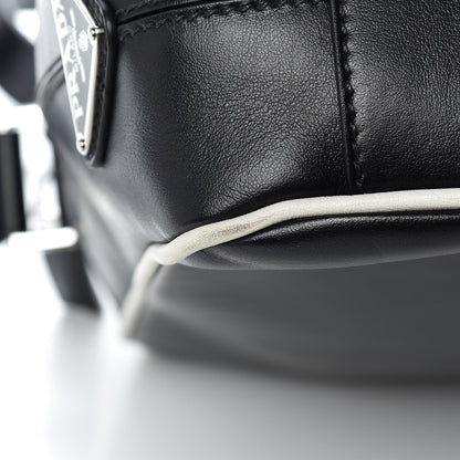 Prada Vitello Bi-Color Crossbody Black Talco 13 of 14