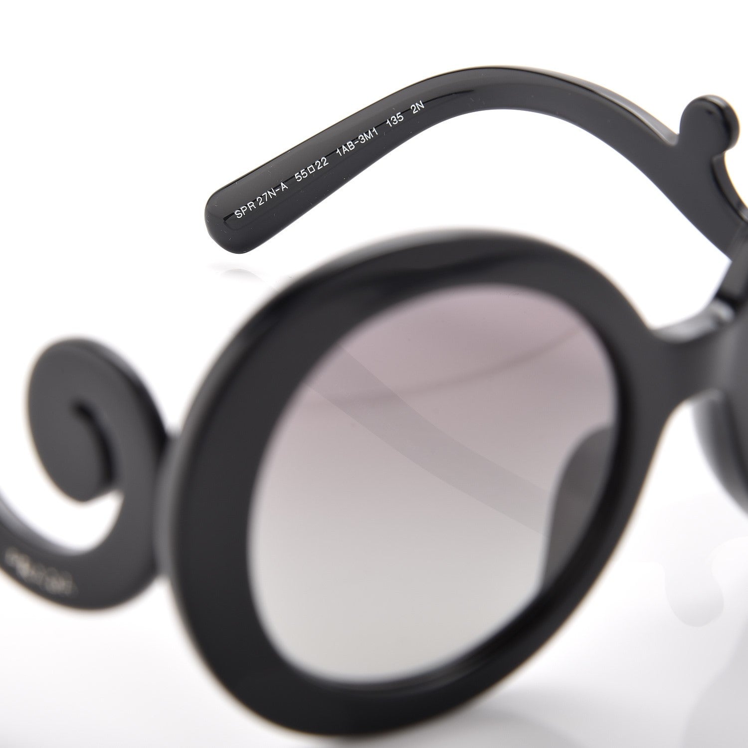 Prada Baroque Sunglasses SPR 27N Black 4 of 6