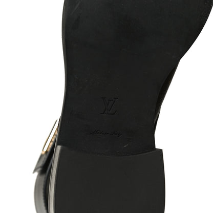 Louis Vuitton Calfskin Monogram Wonderland Flat Ranger Boots 39.5 Black 8 of 10