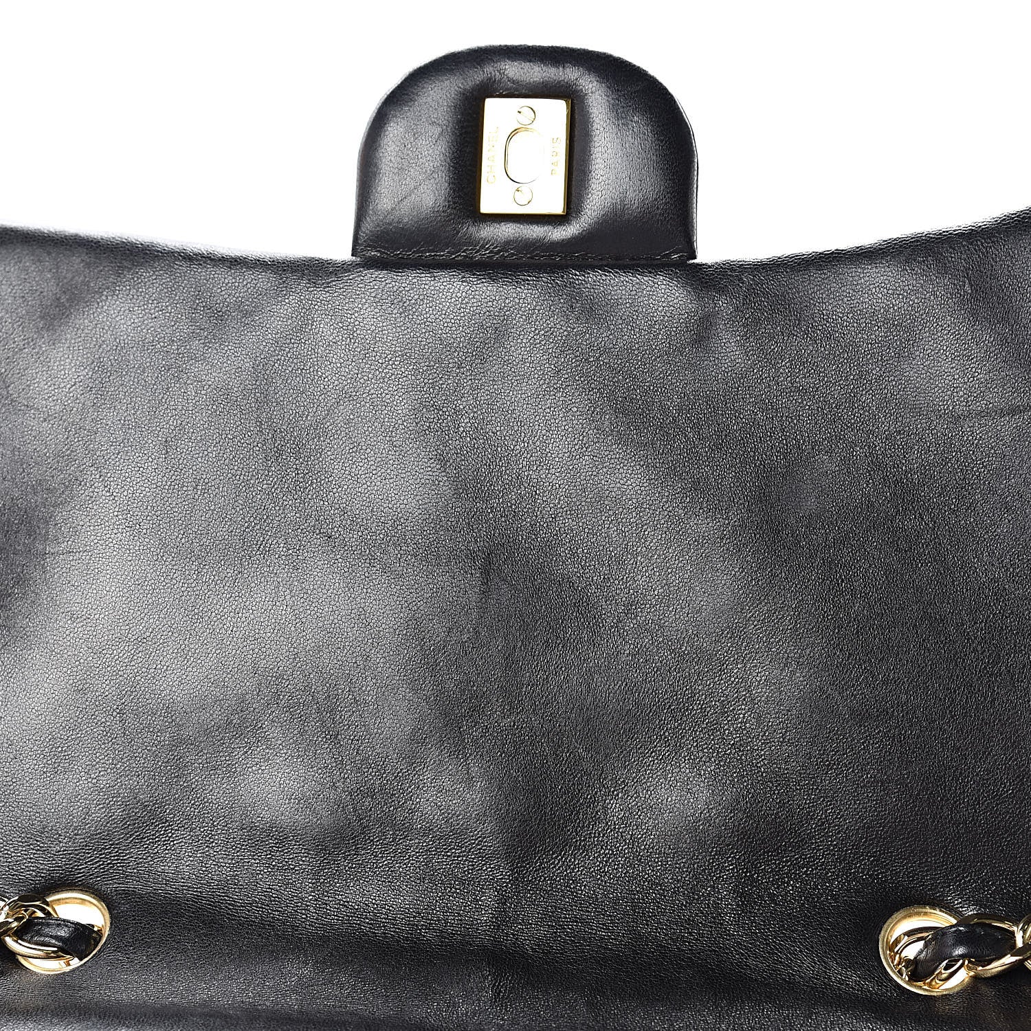 Chanel Lambskin Quilted Jumbo Single Flap Black 11 of 17