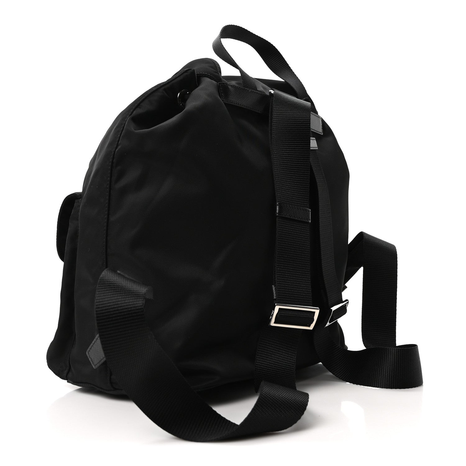 Prada Tessuto Nylon Saffiano Medium Backpack Black 3 of 10