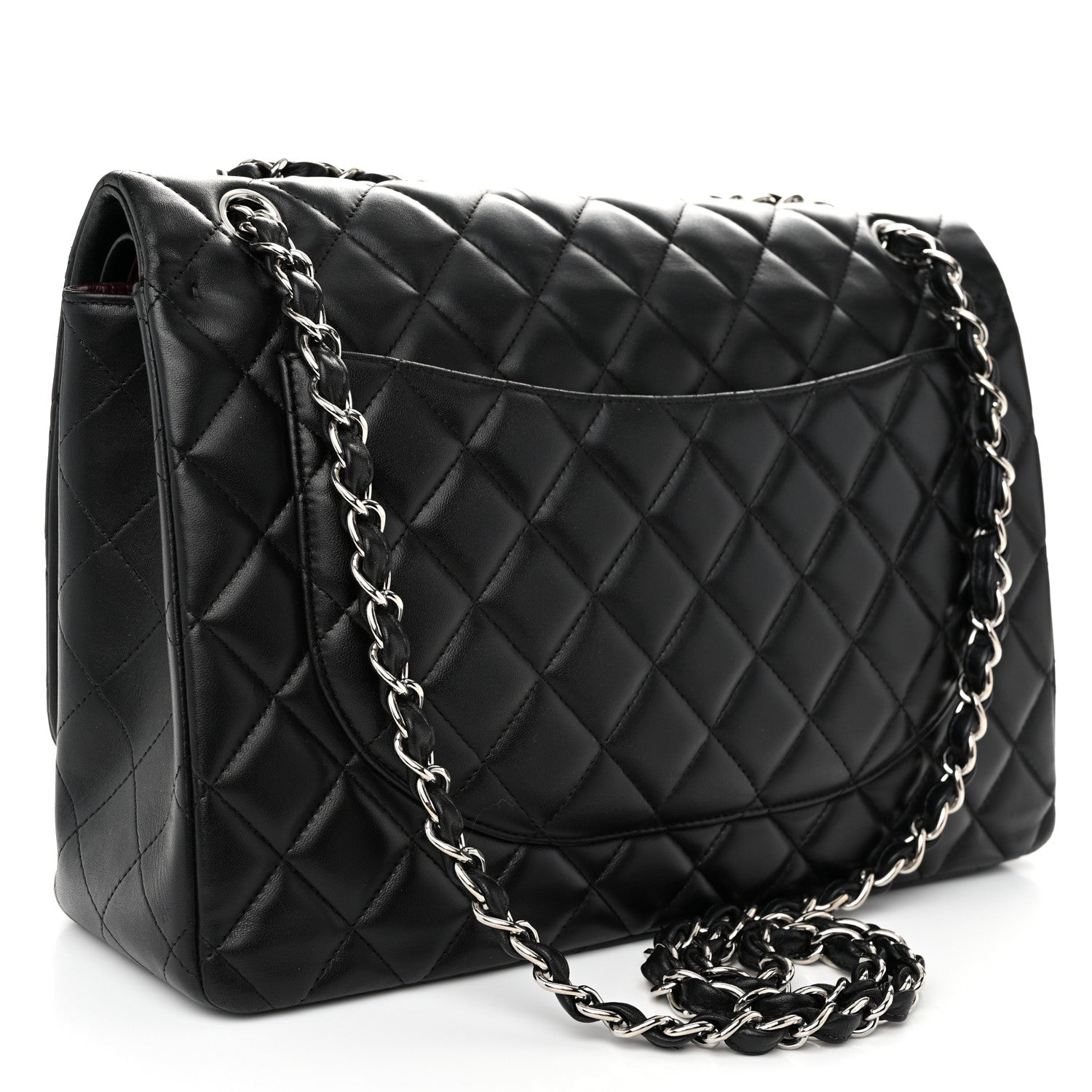 Chanel Lambskin Quilted Maxi Double Flap Black 3 of 11