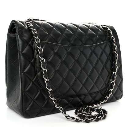Chanel Lambskin Quilted Maxi Double Flap Black 3 of 11