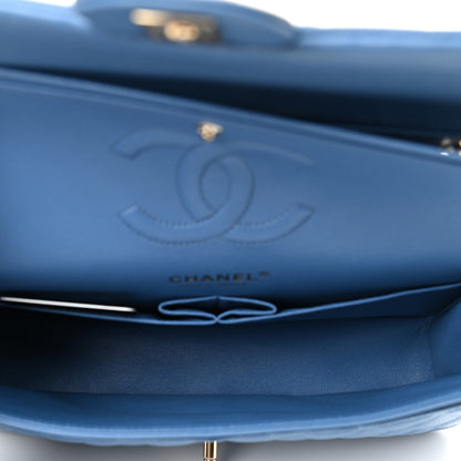 Chanel Caviar Quilted Medium Double Flap Blue 4 of 9