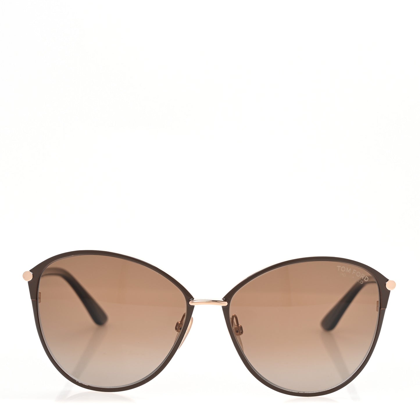 Metal Penelope Vintage Round Sunglasses TF320 Brown