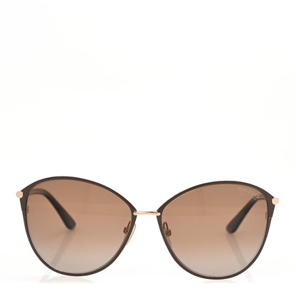 Tom Ford Metal Penelope Vintage Round Sunglasses TF320 Brown 2 of 9