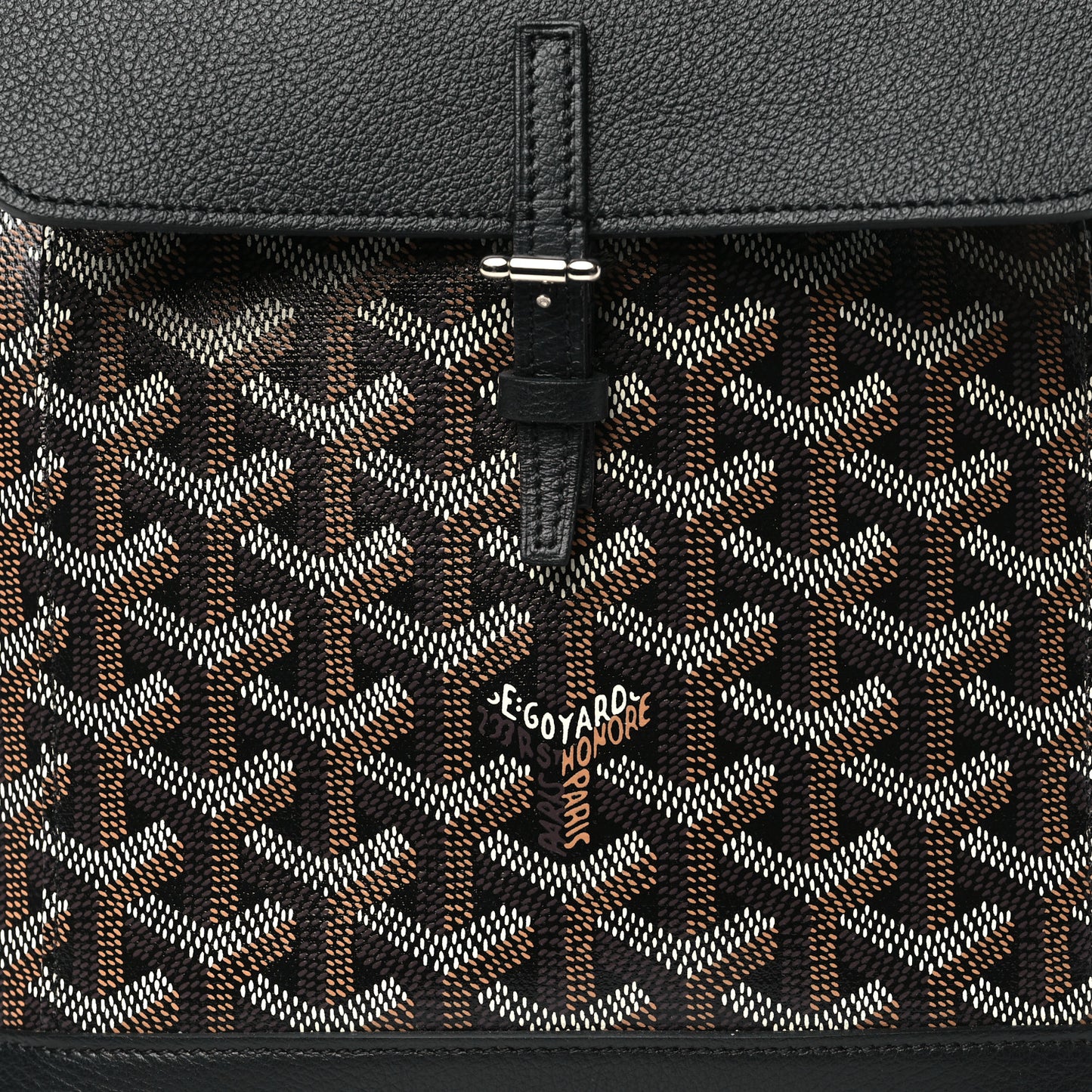 Goyardine Calfskin Mini Alpin Backpack Black