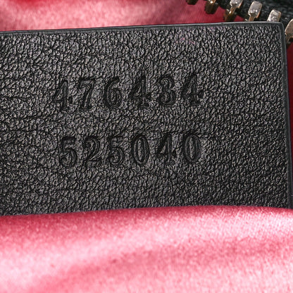Gucci Velvet Matelasse Marquise Crystals GG Marmont Belt Bag 85 34 Black 6 of 13
