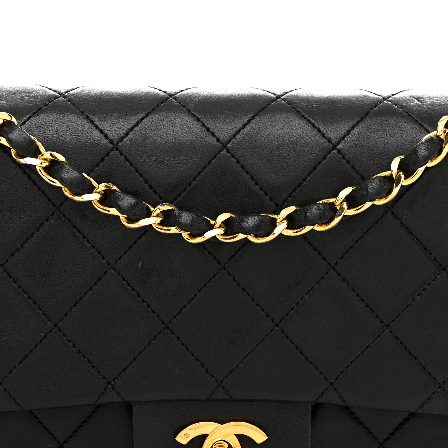 Chanel Lambskin Quilted Small Double Flap Black 8 of 14