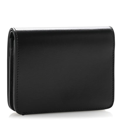 Celine Shiny Calfskin Small Triomphe Wallet Black 3 of 8