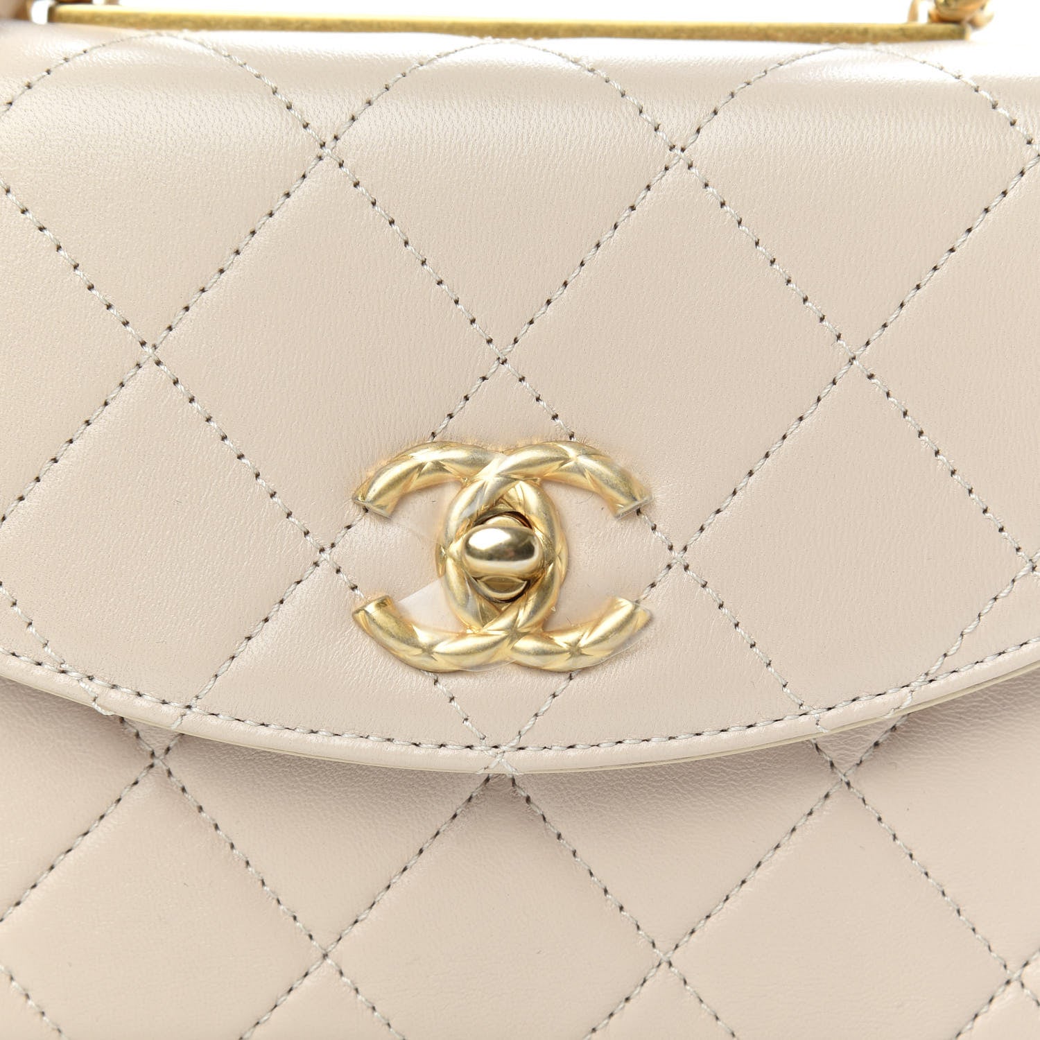 Chanel Lambskin Quilted Mini Trendy Spirit Top Handle Flap Beige 8 of 12