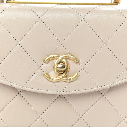 Chanel Lambskin Quilted Mini Trendy Spirit Top Handle Flap Beige 8 of 12