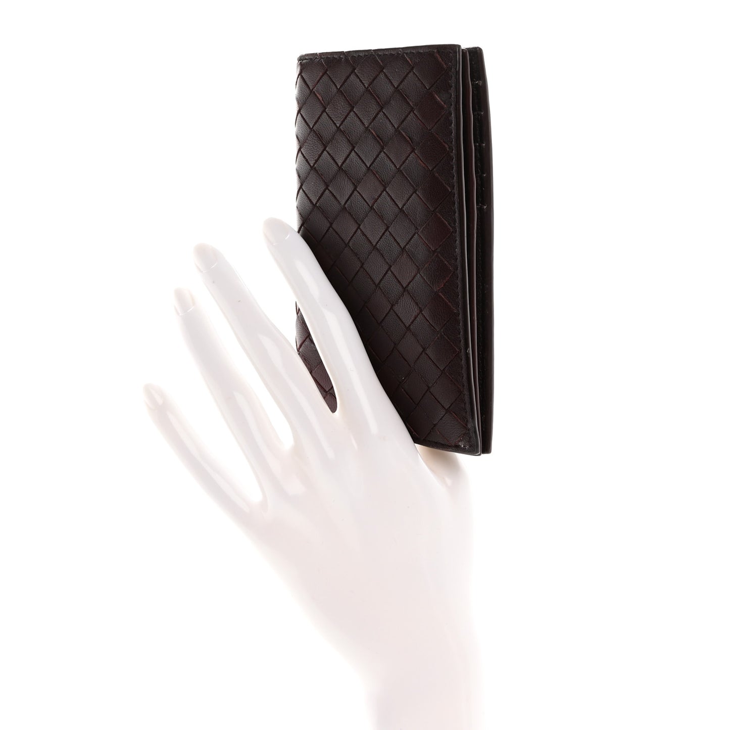 Nappa Intrecciato Flap Wallet Bordeaux