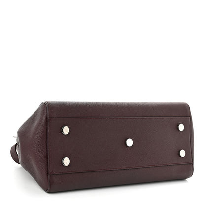 Saint Laurent Grained Calfskin Small Cabas Rive Gauche Amaranto 3 of 10