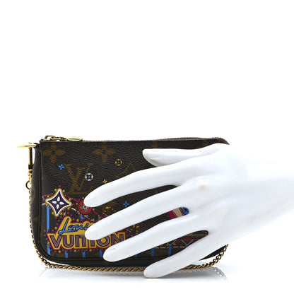 Louis Vuitton Monogram 2020 Christmas Animation Roller Coaster Mini Pochette Accessories Pivoine 2 of 10