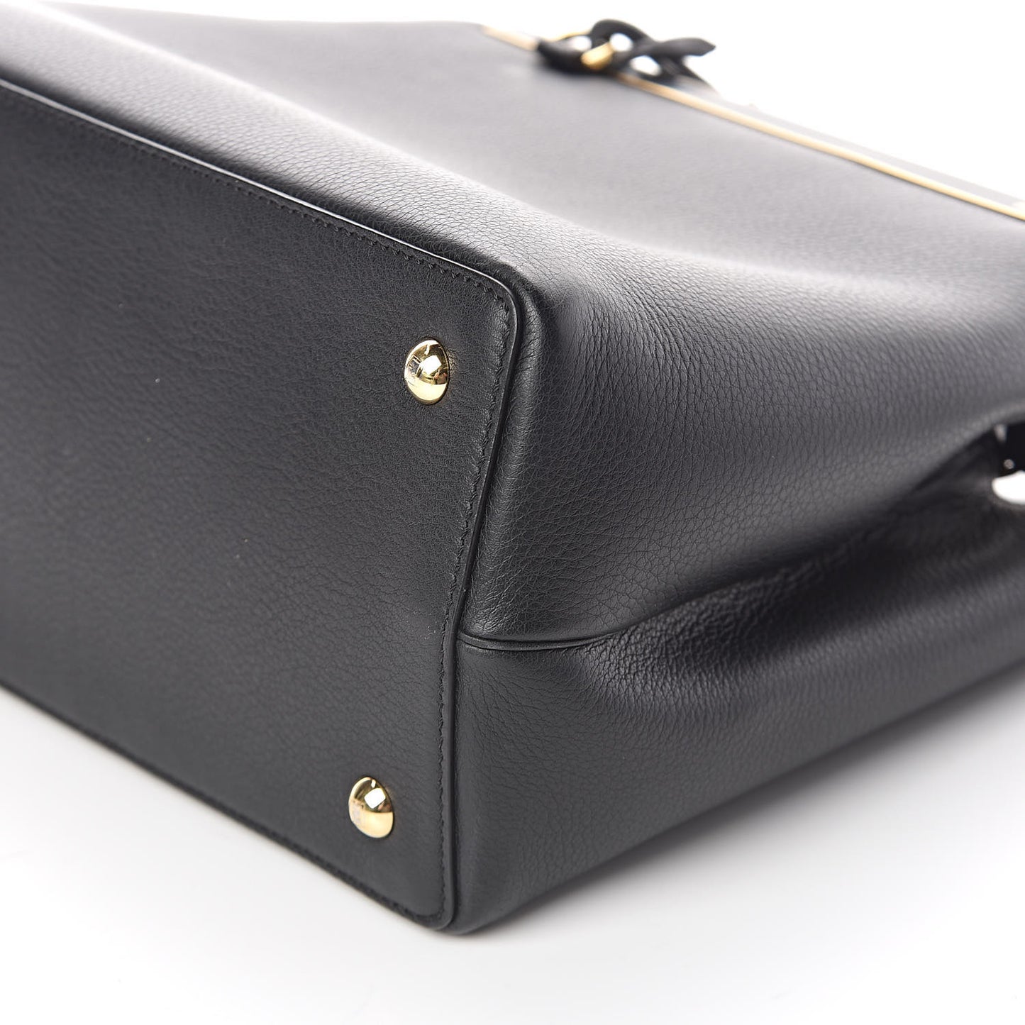 Vitello Dolce Century Petite 2Jours Tote Black Carbone