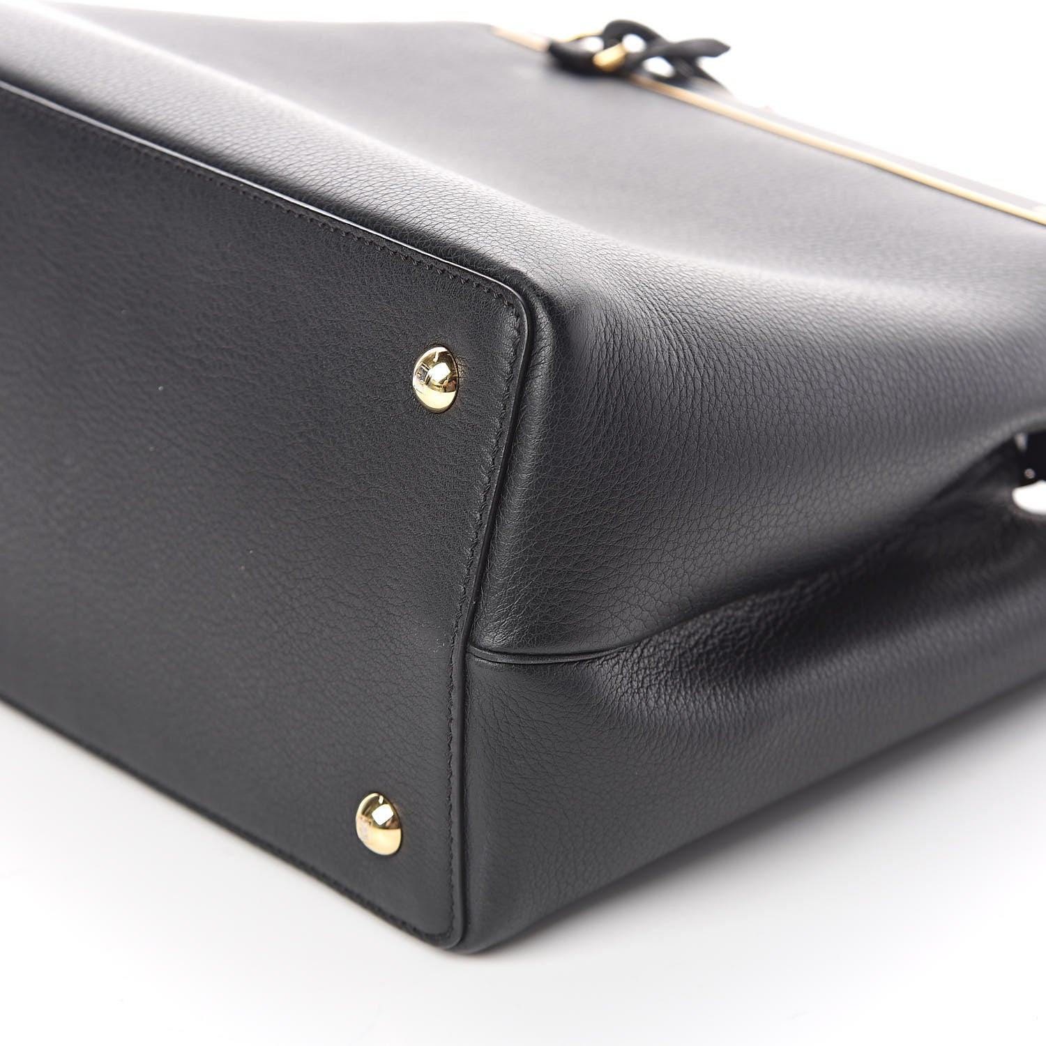 Fendi Vitello Dolce Century Petite 2Jours Tote Black Carbone 9 of 9