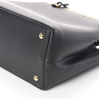 Fendi Vitello Dolce Century Petite 2Jours Tote Black Carbone 9 of 9