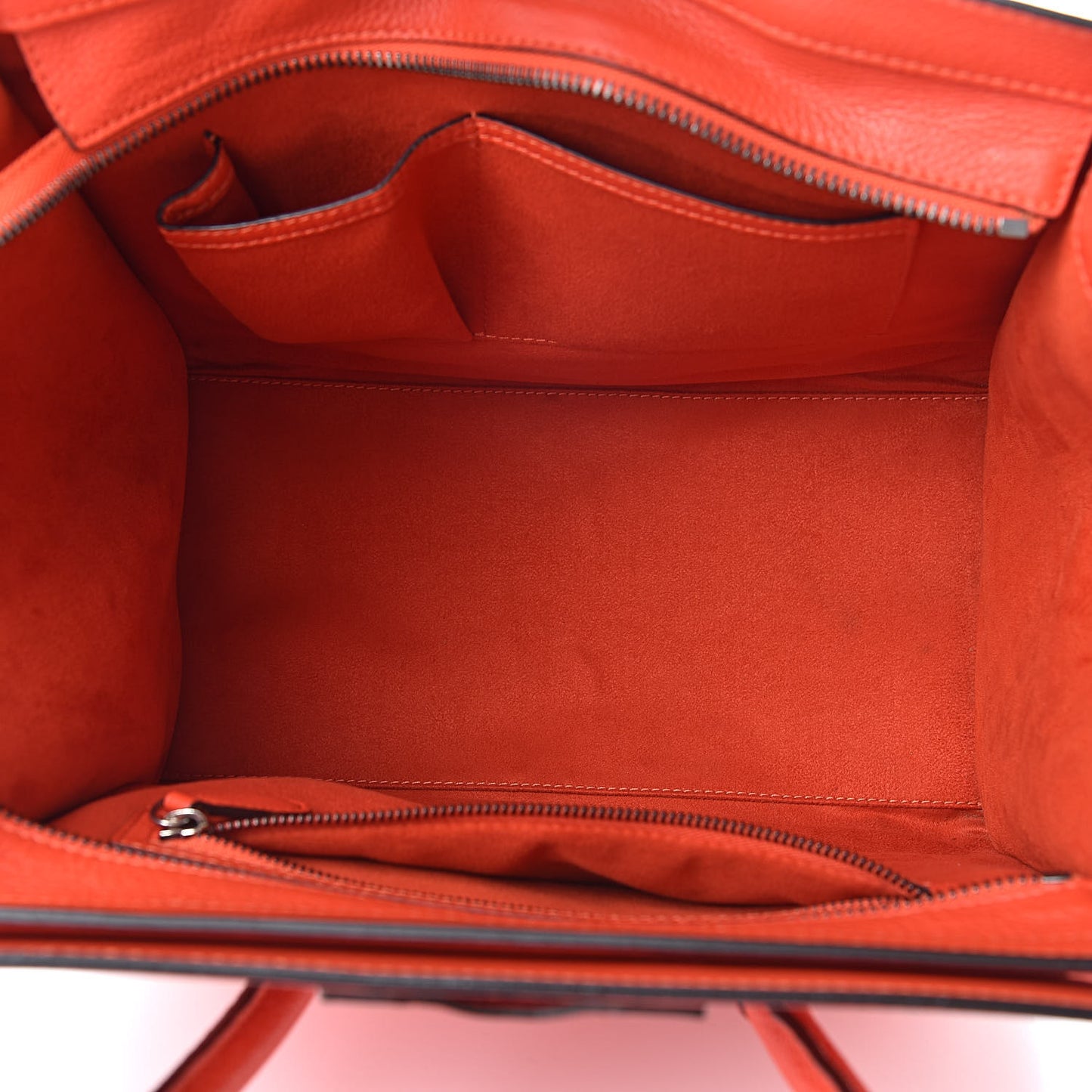 Drummed Calfskin Mini Luggage Vermillion