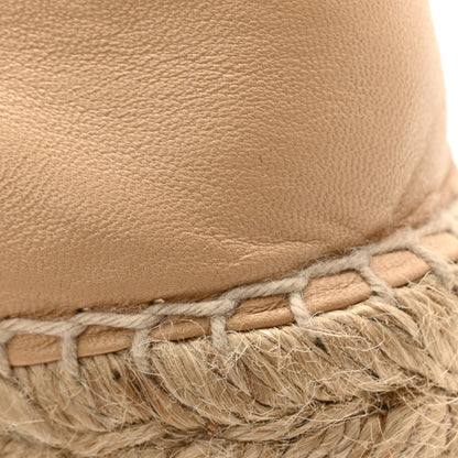 Chanel Lambskin CC Espadrilles 38 Beige Black 9 of 14