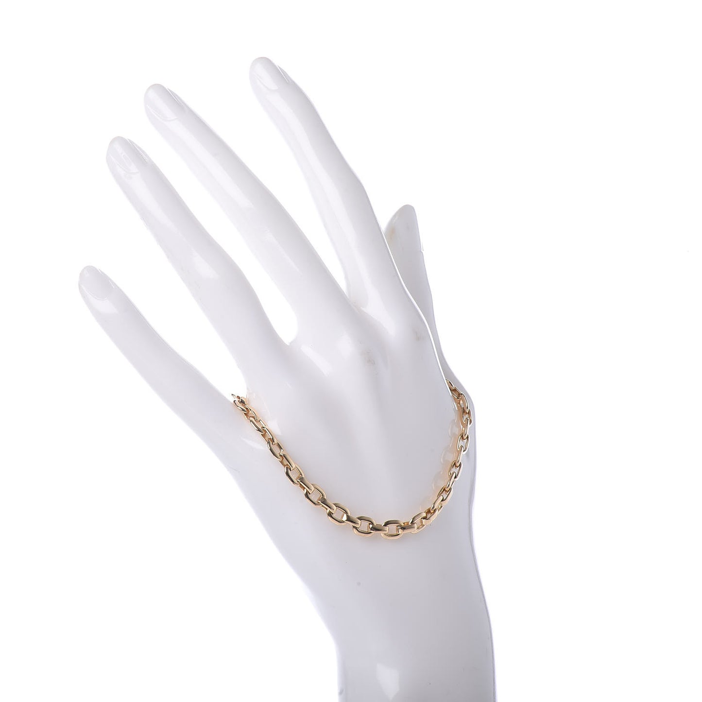 18K Yellow Gold Meplat Link Chain Bracelet