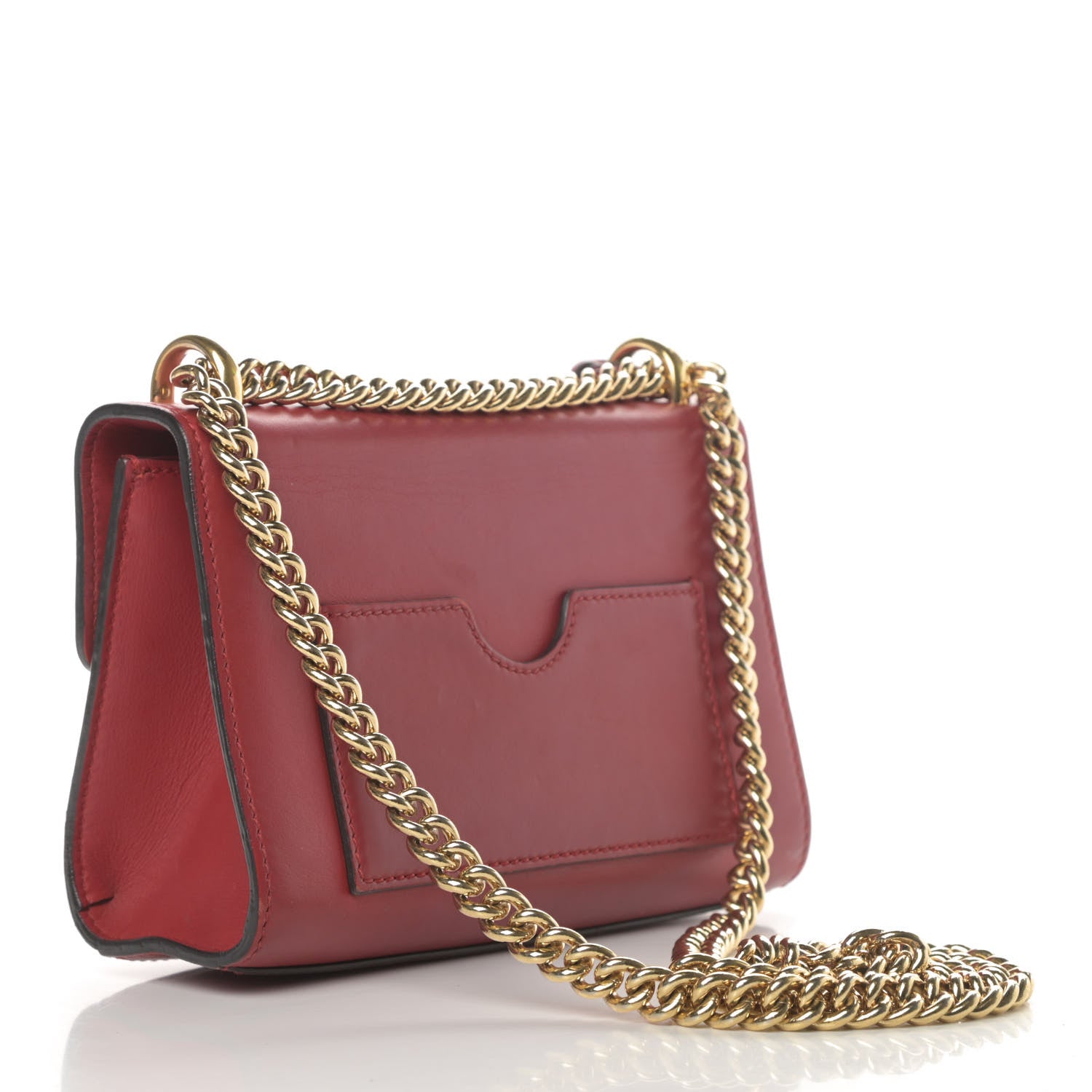 Gucci Calfskin Small Padlock Shoulder Bag Hibiscus Red 3 of 21