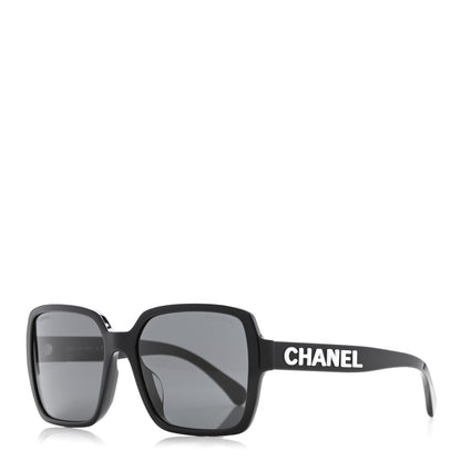 Chanel Acetate Polarized Square Sunglasses 5408 Black 1 of 8