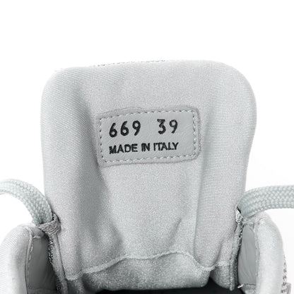 Prada Rubber Technical Knit Fabric Triangle Logo Evolution 55mm Sneakers 39 Argento 9 of 10