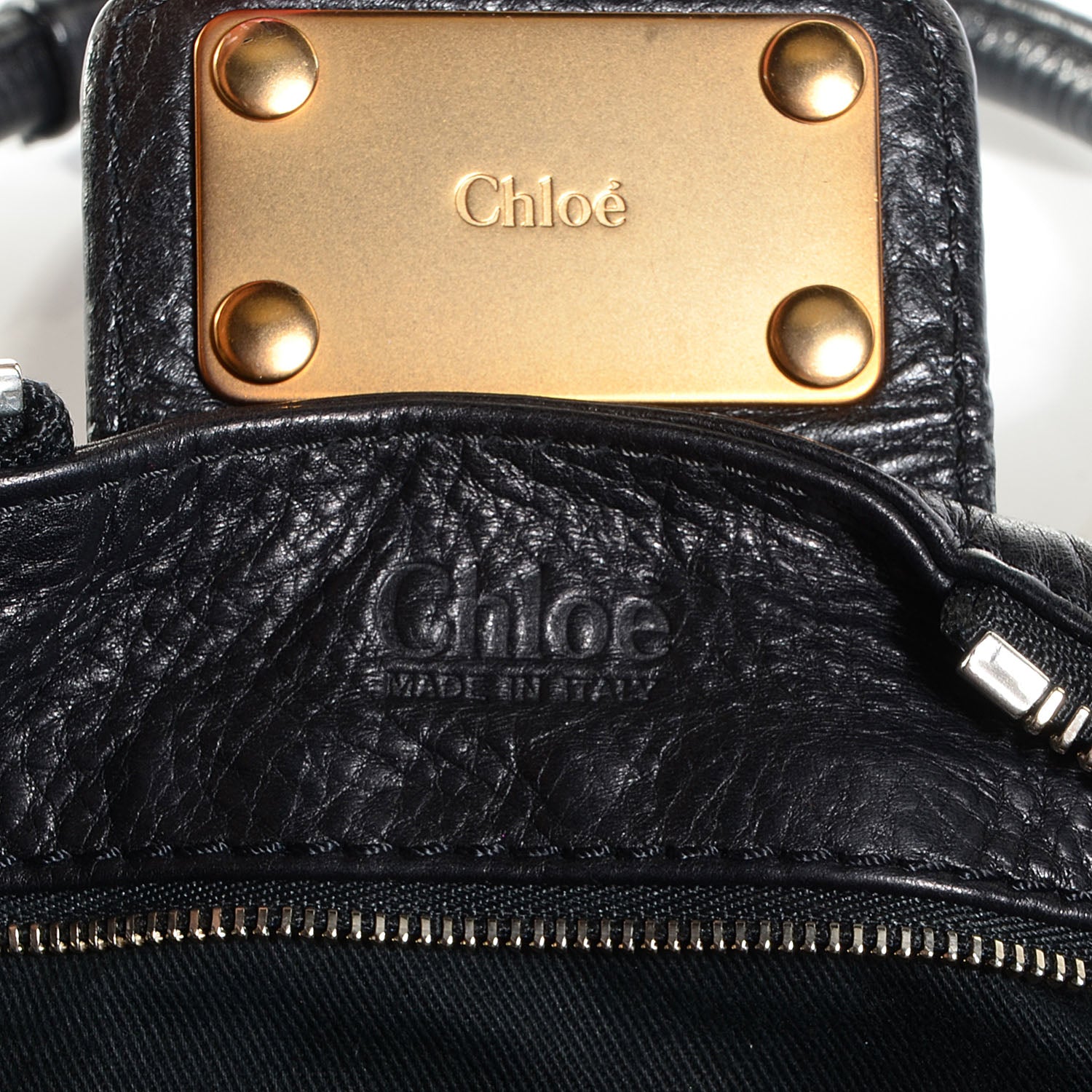 Chloe Leather Medium Paddington Satchel Black 6 of 7