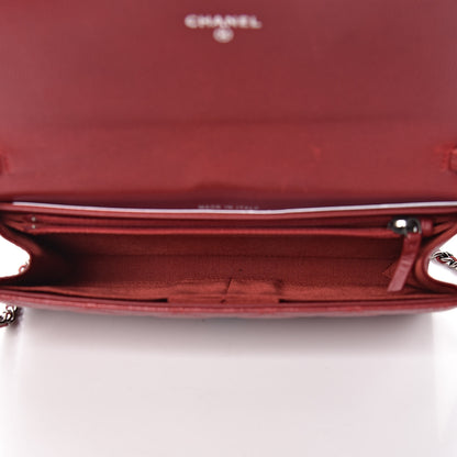Chanel Caviar Quilted Wallet on Removable Chain Red 7 of 13