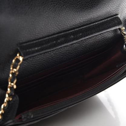 Chanel Caviar Quilted Wallet On Chain WOC Black 6 of 9