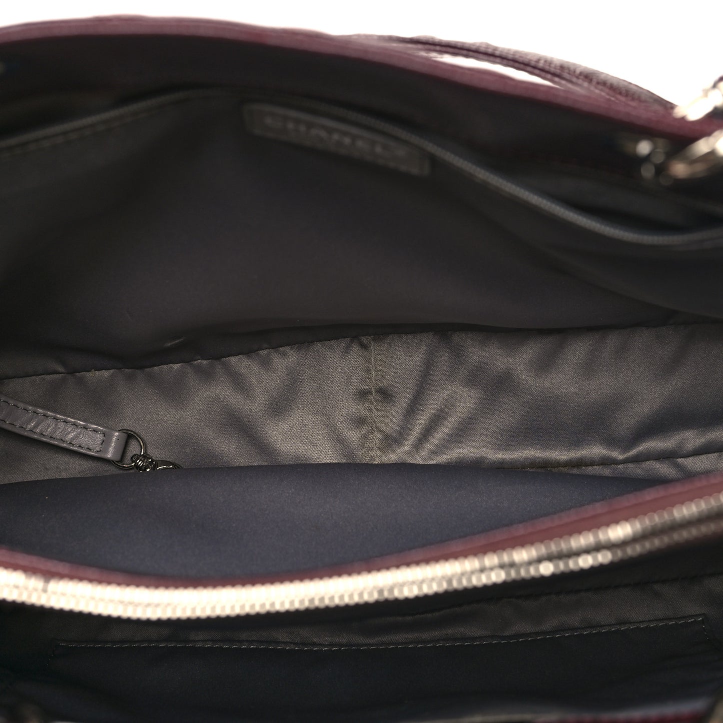 Caviar Quilted Grand Shopping Tote GST Dark Burgundy