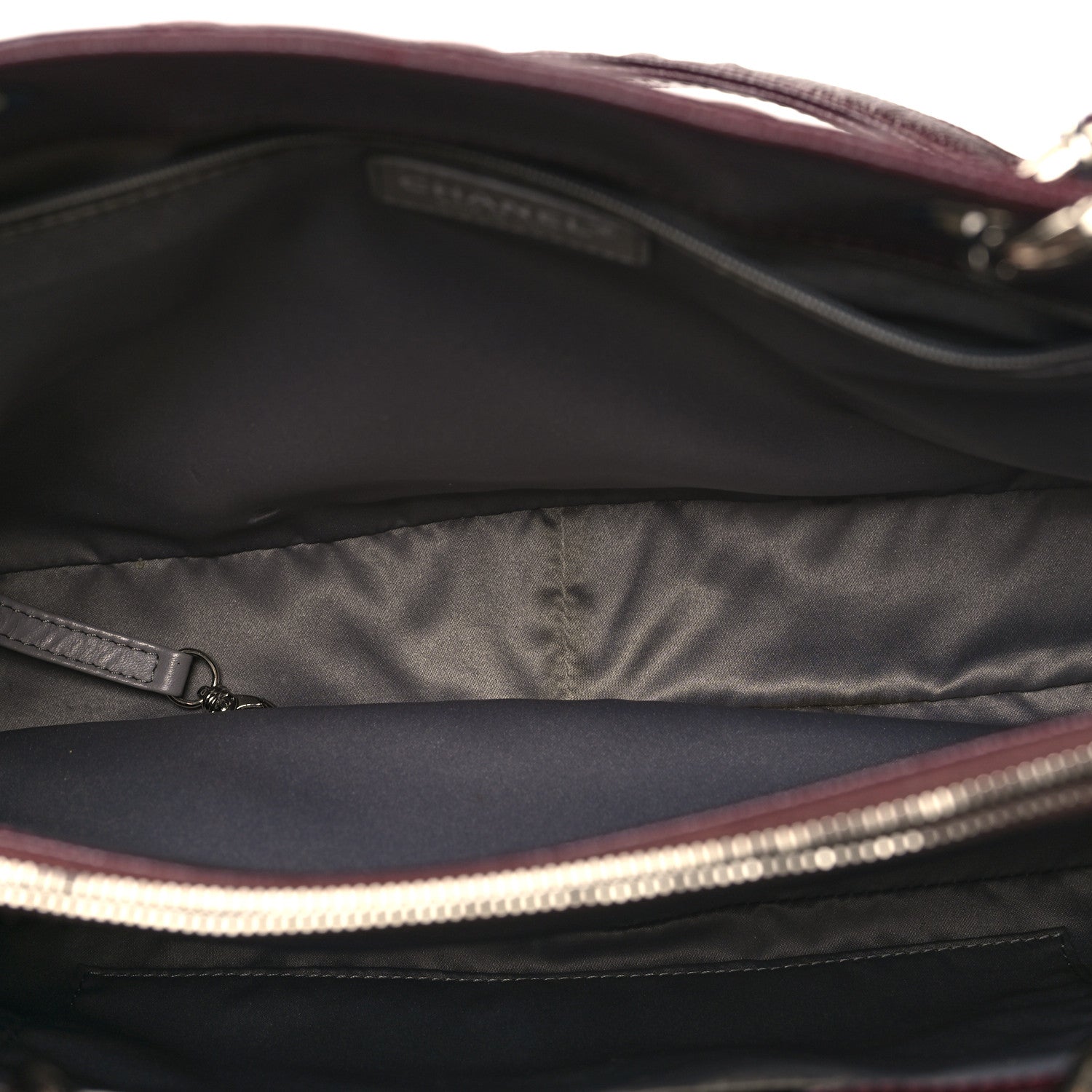 Chanel Caviar Quilted Grand Shopping Tote GST Dark Burgundy 6 of 17