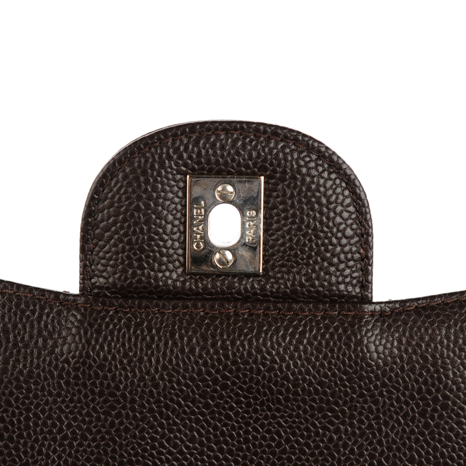 Chanel Caviar Quilted Jumbo Single Flap Dark Brown 5 of 8