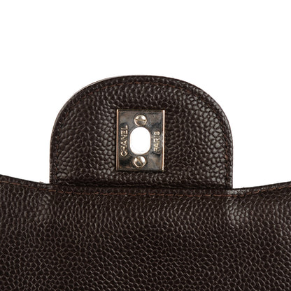Chanel Caviar Quilted Jumbo Single Flap Dark Brown 5 of 8