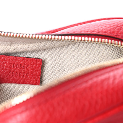 Gucci Pebbled Calfskin Small Soho Disco Bag Tabasco Red 9 of 11