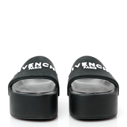 Givenchy Rubber Logo Platform Slides 38 Black 3 of 8