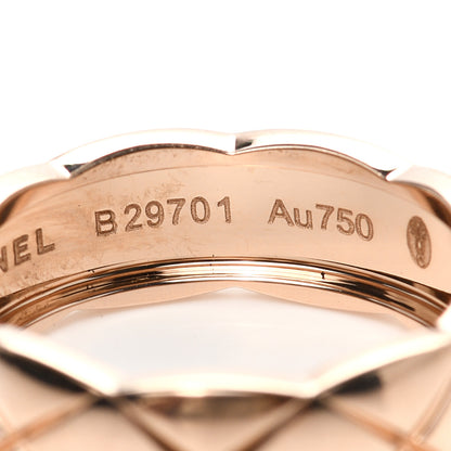 Chanel 18K Rose Gold Small Coco Crush Ring 55 7.25 5 of 6