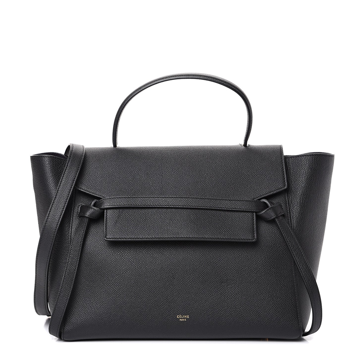 Grained Calfskin Mini Belt Bag Black