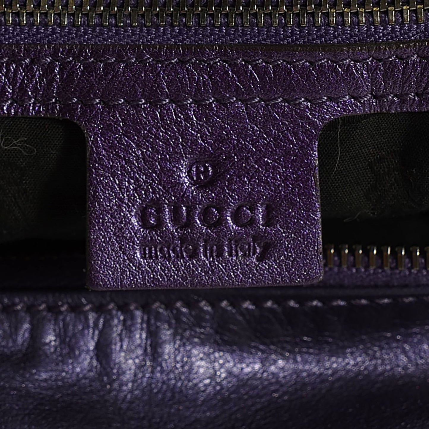 Metallic Calfskin Medium Galaxy Hobo Purple