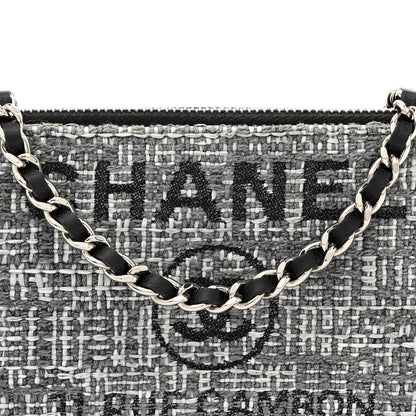 Chanel Canvas Small Deauville Clutch With Chain Charcoal 8 of 11