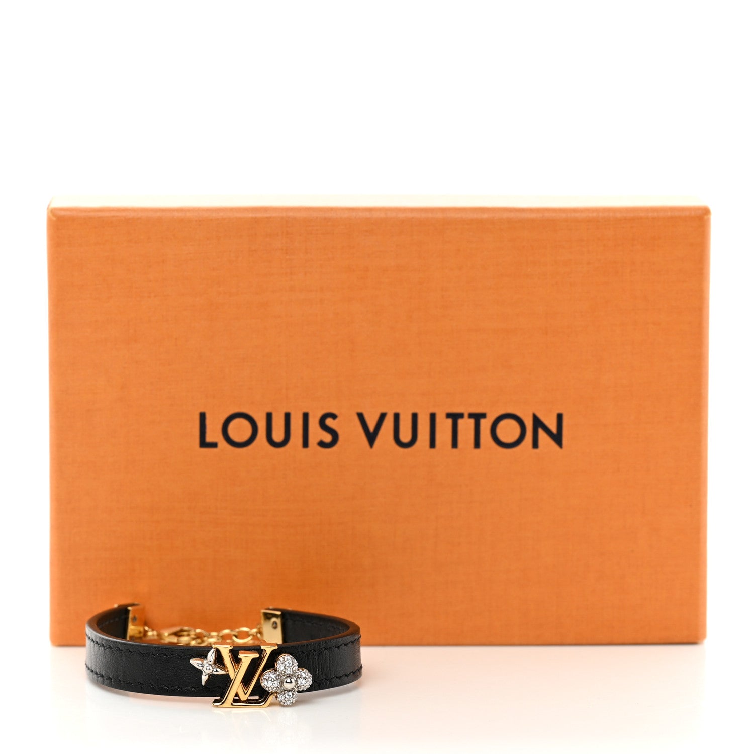 Louis Vuitton Calfskin Gram Bracelet Black 9 of 9